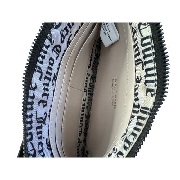 Y2K JUICY COUTURE Iconic Signature Black Logo Wristlet Clutch Wallet NEW - Picture 6 of 8